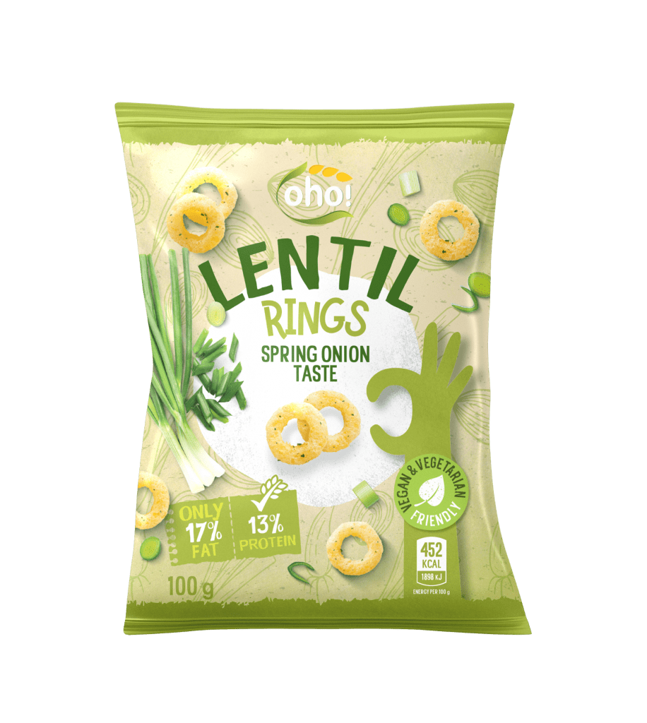 Spring onion taste lentil chips