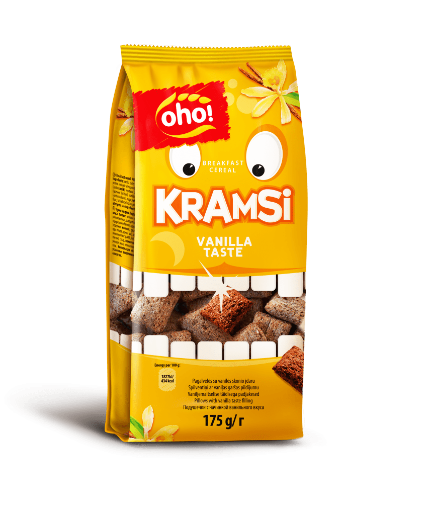 Breakfast cereal  with vanilla taste filling “Kramsi”