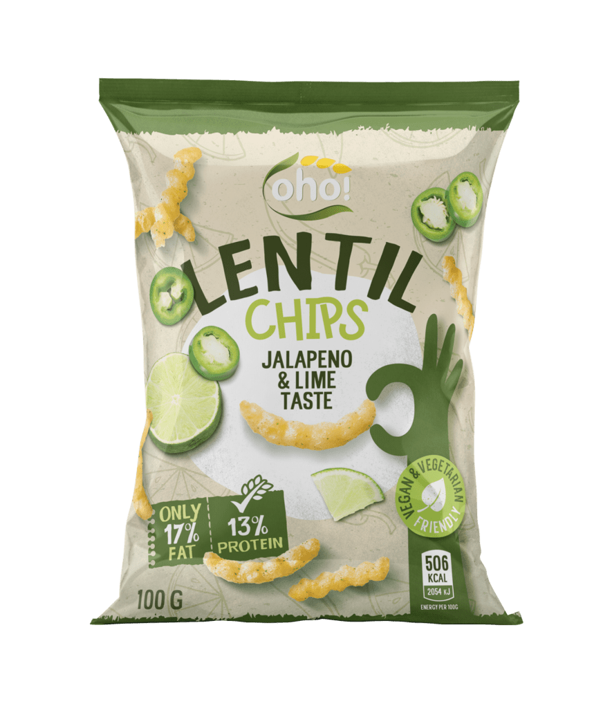Jalapeno & lime taste lentil chips