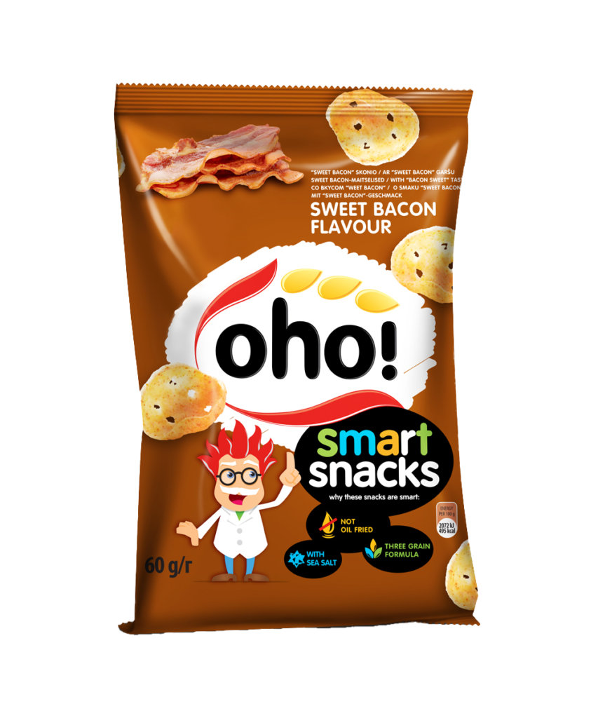 Sweet bacon flavour chips “Smart snacks”