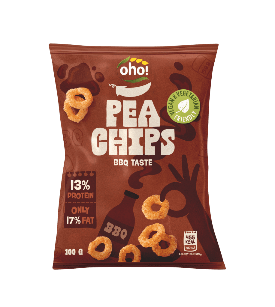 Barbeque taste pea chips