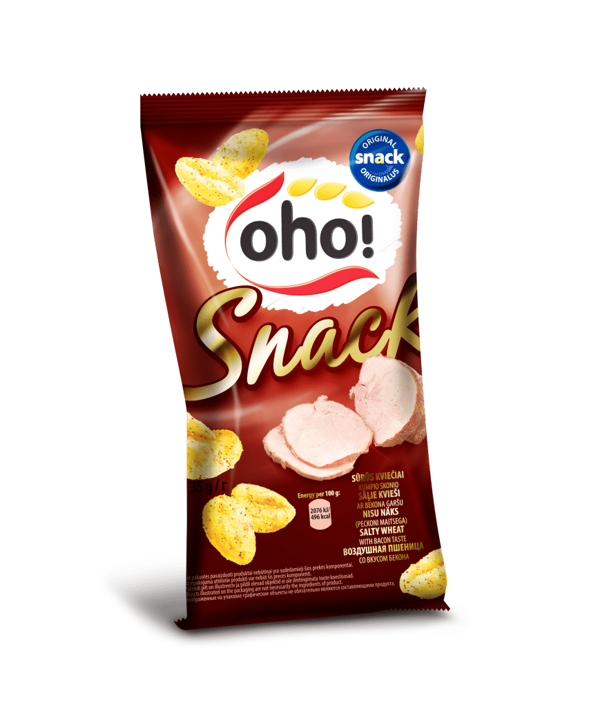 Salty wheat with bacon flavour