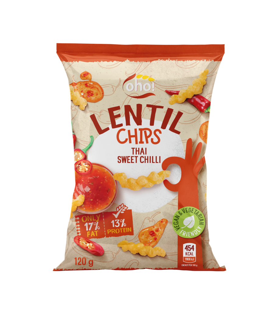 Thai sweet chilli taste lentil chips