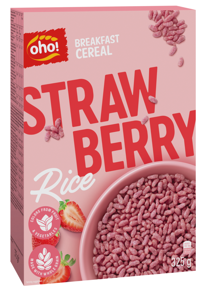 Breakfast cereal strawberry flavour rice “Strawberry rice”